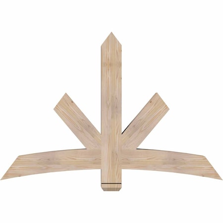 Ekena Millwork Alberta Smooth Timber Gable Bracket, Douglas Fir, 60"W x 40"H x 5 1/2"D x 5 1/2"F, 16/12 Pitch GBW060X40X0606ALB00SDF